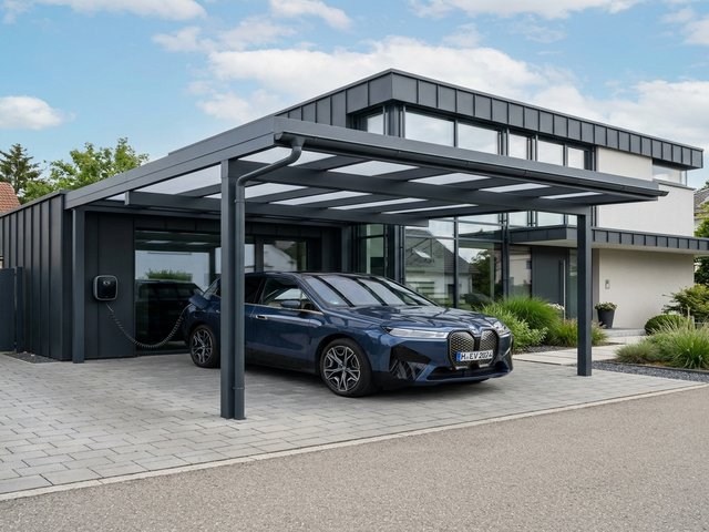 Maßgefertigter Aluminium-Carport in Schlüchtern